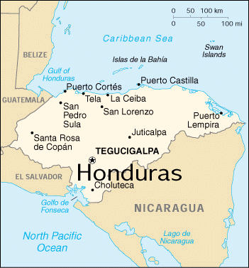 Map of Honduras